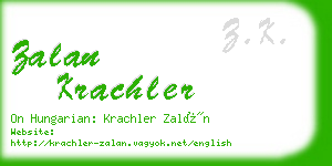 zalan krachler business card